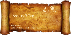 Lami Márk névjegykártya